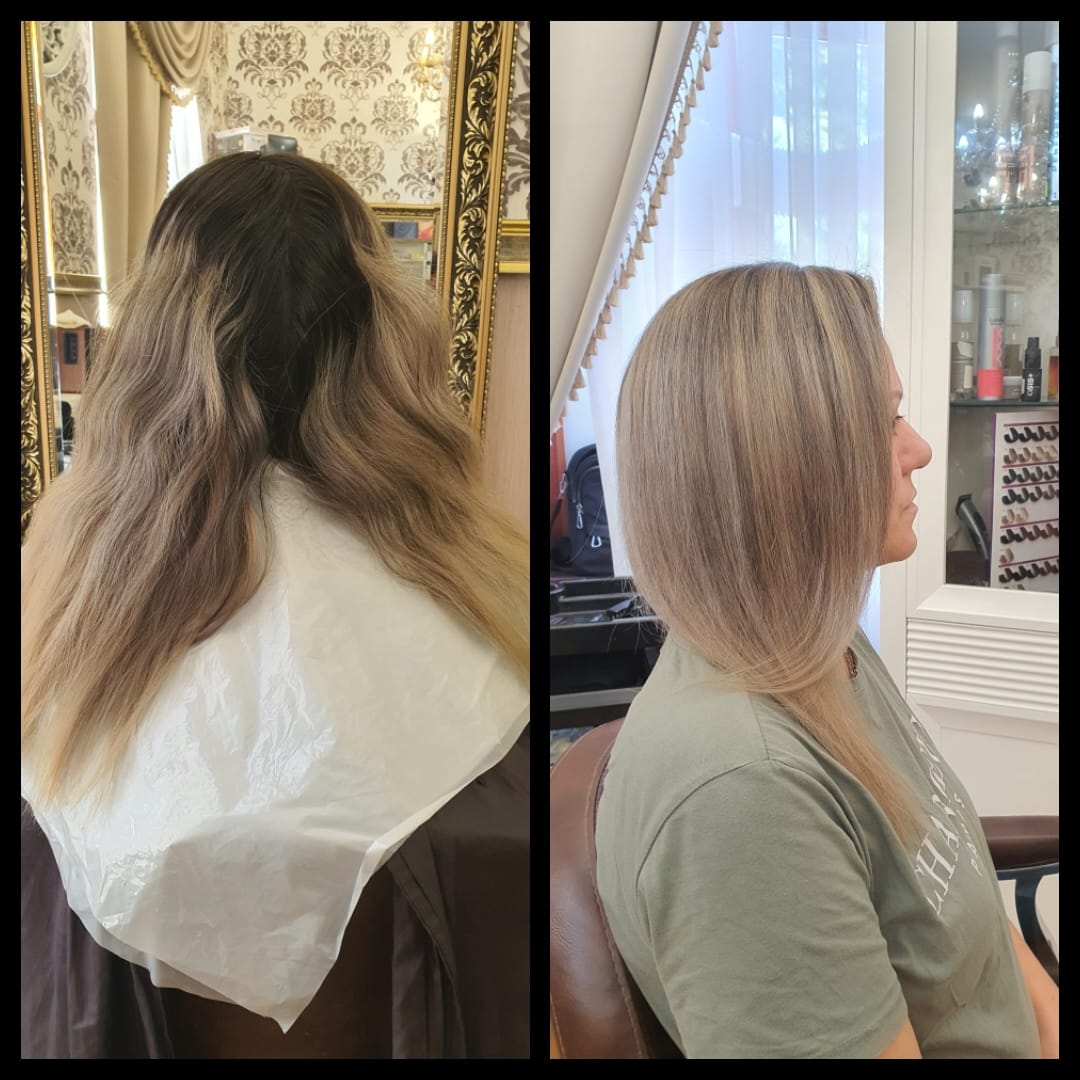 Transformare bob blond